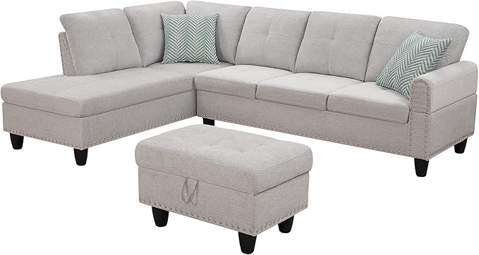 Ball & Cast 98" L Shaped Sectional Couch - Image 15
