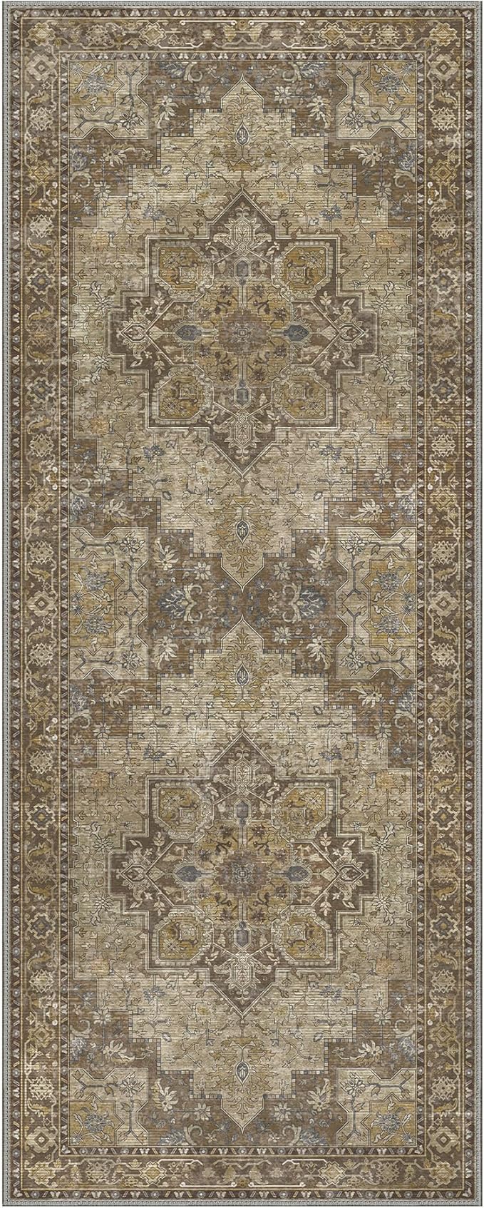 GENIMO 2x5 Runner Rugs for Hallway, Machine Washable Non Slip Vintage Retro Rugs - Image 8