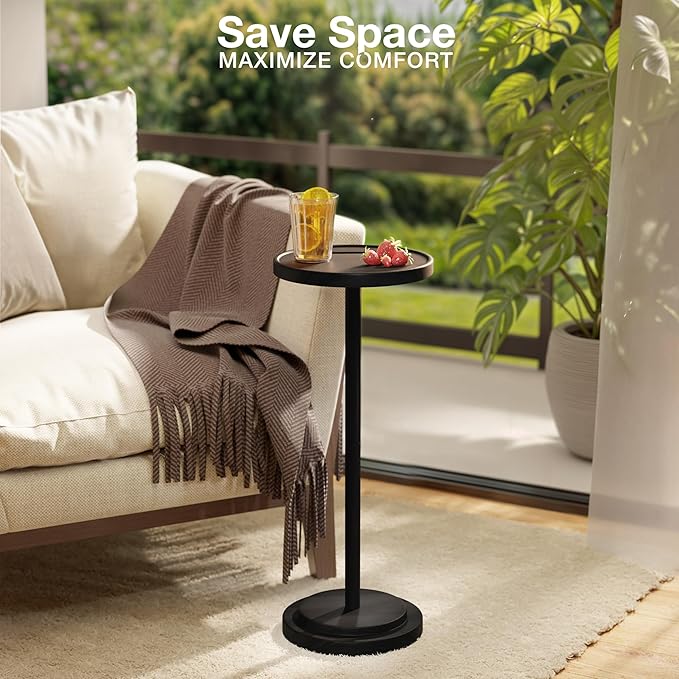 Drink Table, 24.4" Tall Compact Side Table - Image 4