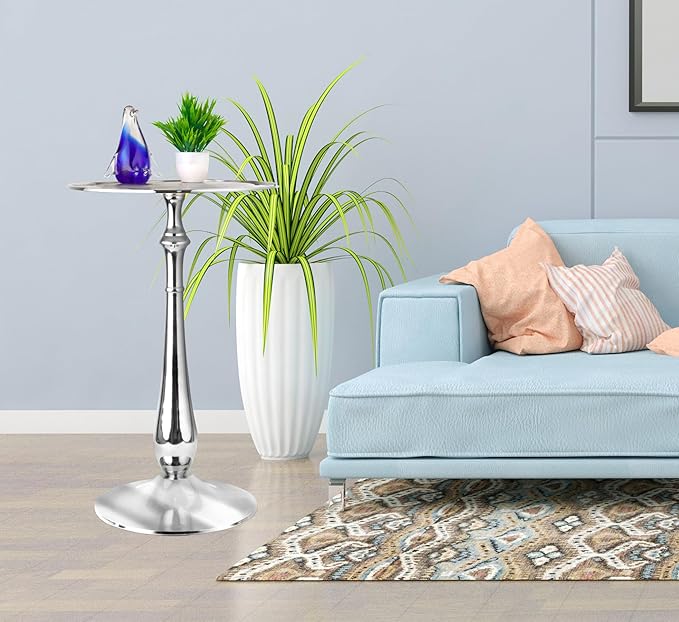 CLEENTABLE Farmhouse Pedestal Round End Table - Image 6