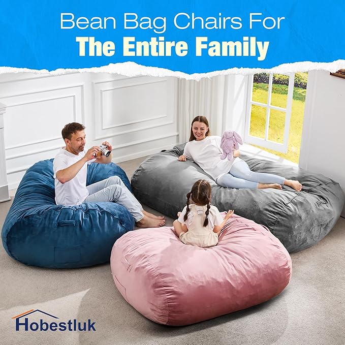 Hobestluk 3FT Bean Bag Chair Large Beanbag - Image 8
