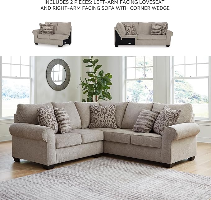 Signature Design by Ashley Claireah Casual L-Shaped 2-Piece Sectional - Image 6