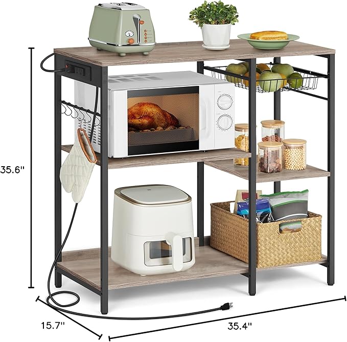 VASAGLE Baker's Rack, Coffee Bar Stand - Image 3