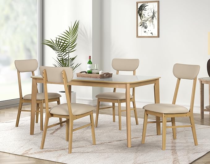 Ball & Cast 6-Piece Dining Table Set, and 4 Upholstered Chairs & 1 Bench - Image 9