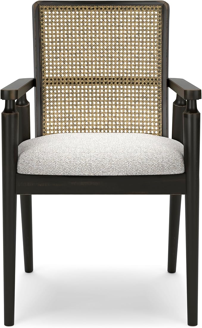 Signature Design by Ashley Galliden Rustic Solid Wood Upholstered Dining Arm - Image 10