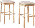 Roundhill Furniture Arnhem Wood Upholstered Swivel Bar Stools by RoundhillFurniture