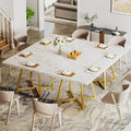 Tribesigns Square Dining Table for 8, 31.5" Modern Dinner Table by Tribesigns