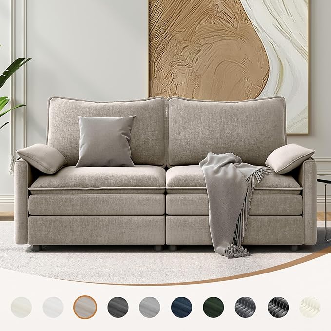 Vesgantti 74" Loveseat Sofa for Living Room, Comfy Cloud Couch Deep Seat - Image 8