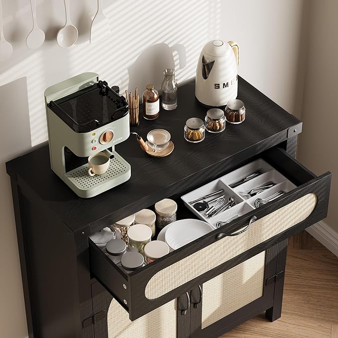 Garvee 29.9'' Small Rattan Buffet Cabinet - Image 6