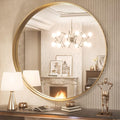 TokeShimi Round Gold Mirror 36 Inch Round Bathroom Mirror by RefinedBathroomAccessories