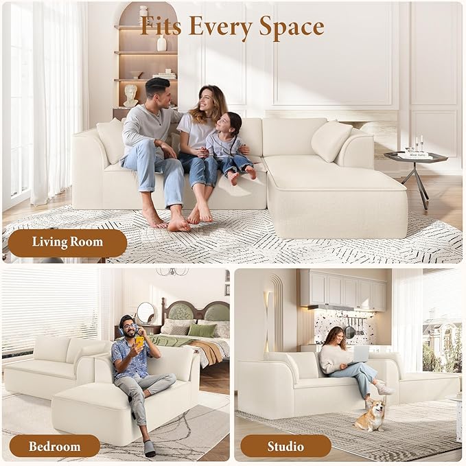 Vesgantti 106" Cloud Sectional Couch - Image 7