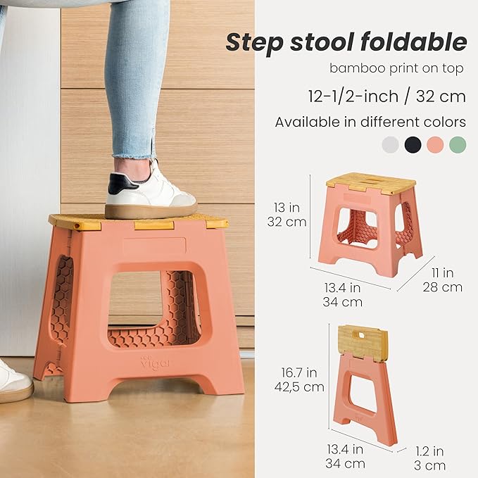 Vigar Compact Step Stool Foldable, 12-1/2-inch Step Stools - Image 2