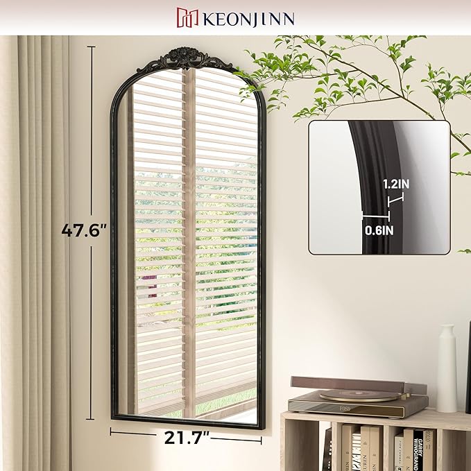 Keonjinn Arched Wall Mirror, Ornate Mirrors - Image 5