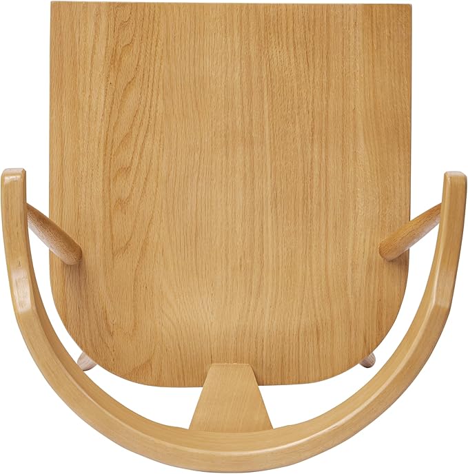 POLY & BARK Mid Century Modern Enzo Oak Dining Chair – Solid Oak Wood Splat - Image 4