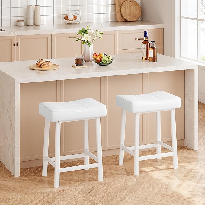 GarveeHome Counter Height Bar Stools Set of 2, 24 Inch Barstools - Image 5