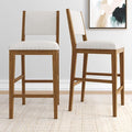 Plank+Beam Sereno Bar Stool, Sturdy Wood Modern Kitchen Bar Height Stool by PlankBeam