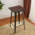 Glitzhome 41.25" H Modern Style Square High Heavy-Duty Metal Bar Table by Glitzhome