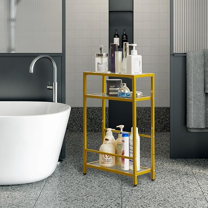 IBUYKE Glass End Table for Small Space, Narrow Side Tables - Image 5