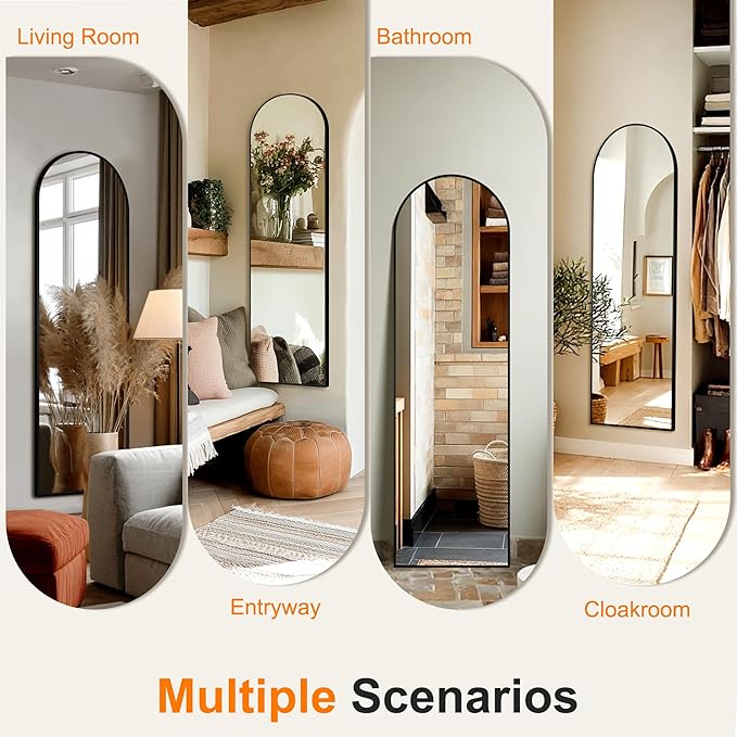 Arched Full Length Mirror, - Image 6