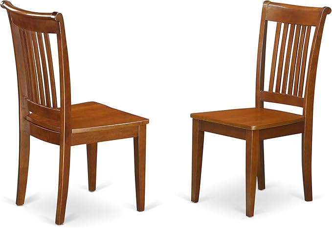 East West Furniture NAPO9-SBR-W 9 Piece Kitchen Table Set Includes a Rectangle - Image 7