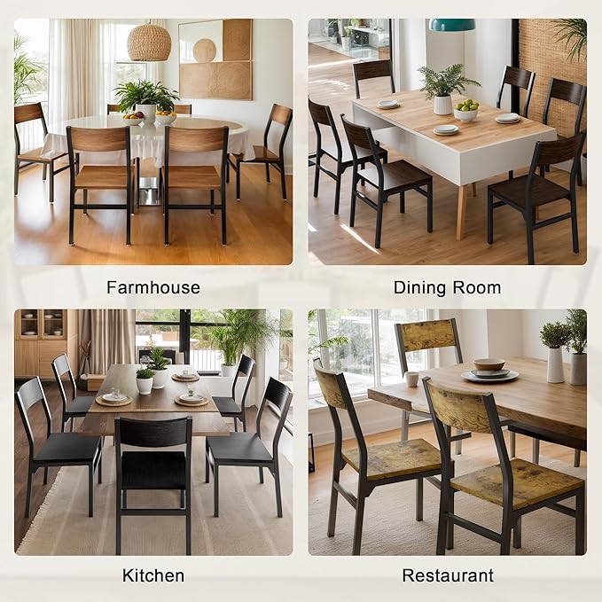 Feonase Dining Chairs Set of 6, Modern Kitchen Chairs - Image 7