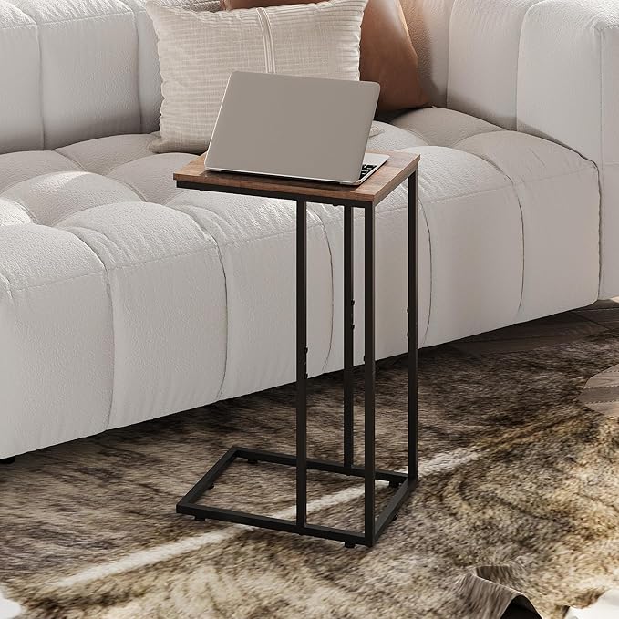 WLIVE C Shaped End Table, Small Side Tables - Image 2
