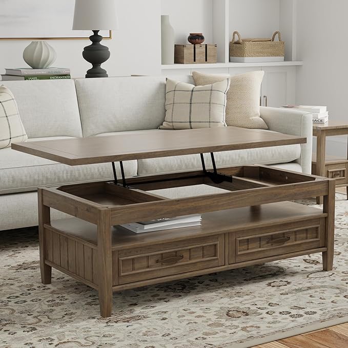 SIMPLIHOME Lev Lift Top Coffee Table - Image 2