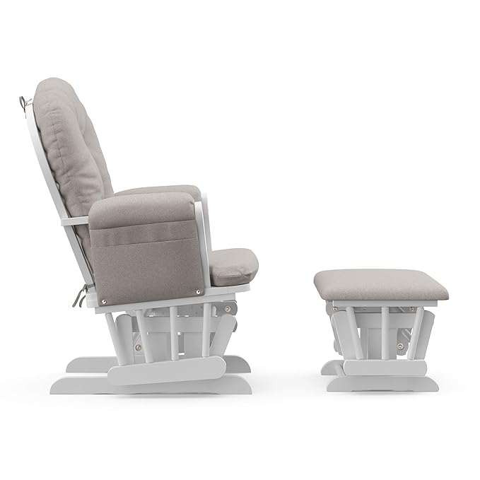 Storkcraft Premium Hoop Glider & Ottoman — GREENGUARD Gold Certified Nursery - Image 6