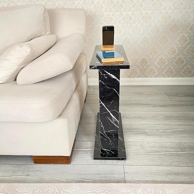Very Narrow Side Table for Living Room, Small Apartment Space Between Chairs - Image 4