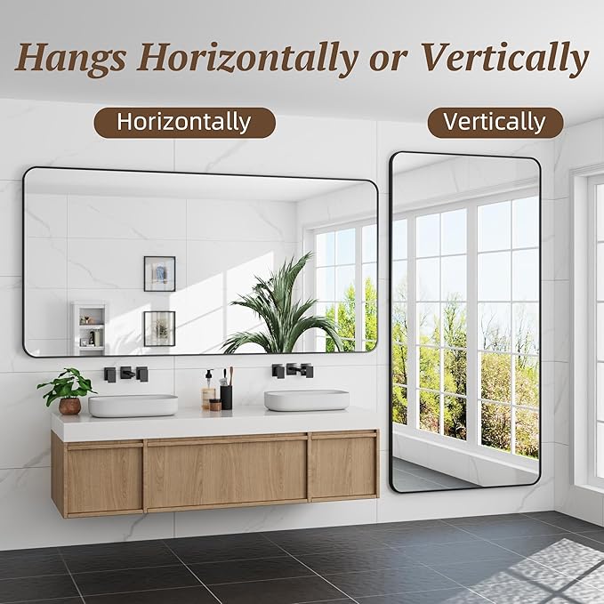 Bathroom Mirror 72" x 36", Large Rectangle Wall Mirror, Entryway Decor - Image 6