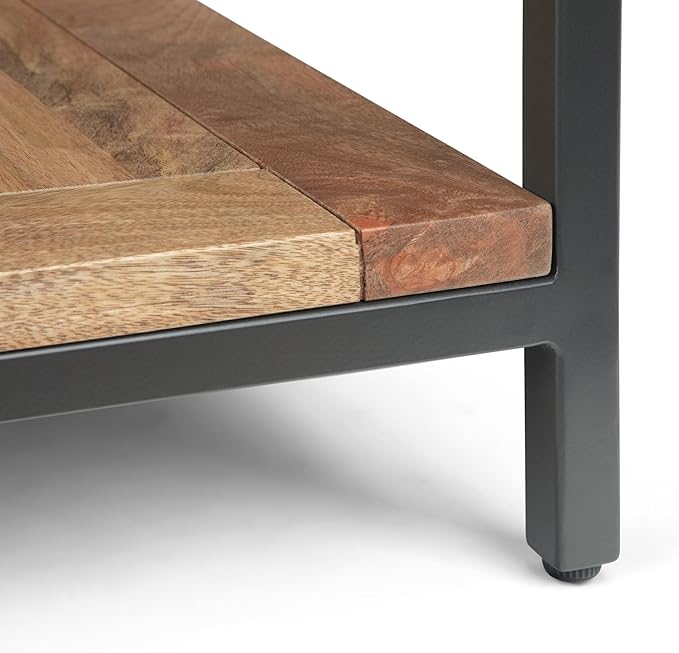 SIMPLIHOME Skyler SOLID MANGO WOOD and Metal 22 inch Wide Square Industrial End - Image 6