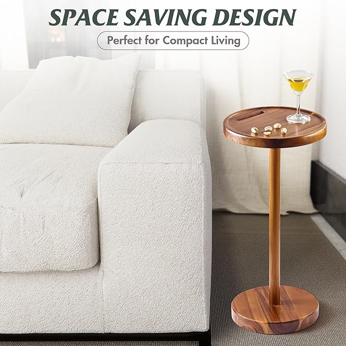 Drink Table, 24.4" Tall Compact Side Table - Image 6