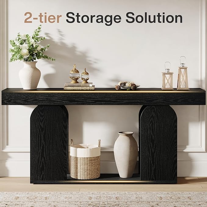 Tribesigns 70.9-Inch Extra Long Sofa Table, Farmhouse Console Tables - Image 6