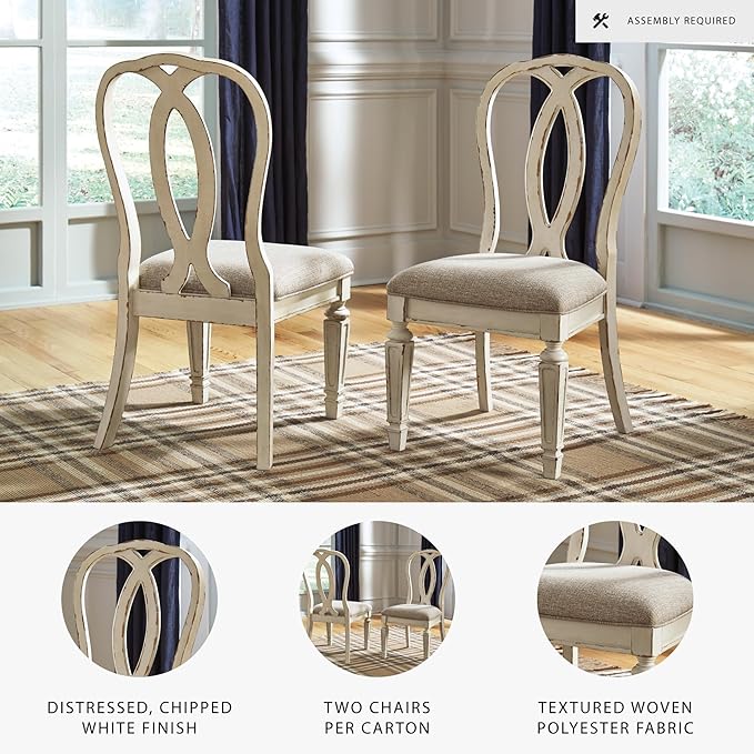 Signature Design by Ashley Realyn French Country Ribbon Back Dining Chair - Image 4