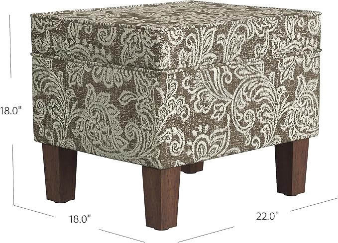 Home Decor | Dinah Collection Modern Storage Ottoman | Ottoman - Image 3
