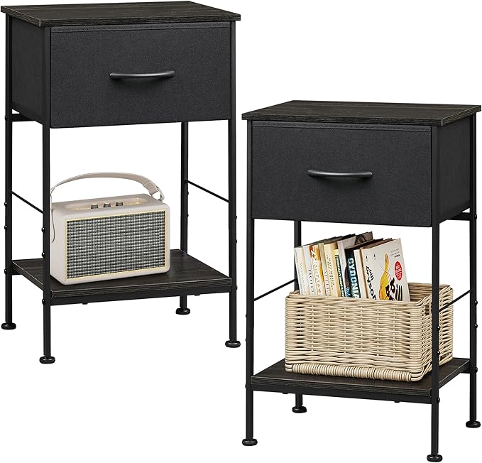 WLIVE Night Stand Set 2, Nightstand Set of 2 by WLIVE