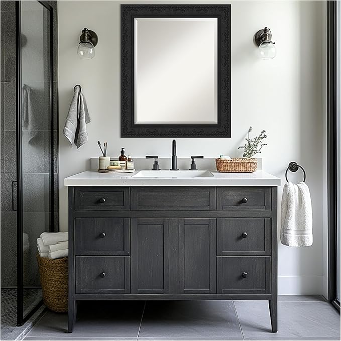 Amanti Art Black Bathroom Mirror - Image 6