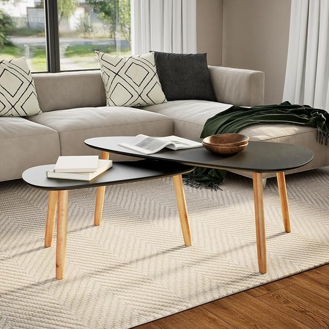 vidaXL Nesting Coffee Table 2 pcs, Side Tables - Image 2