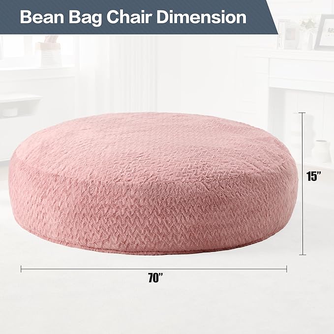 Hobestluk 6ft Bean Bag Chairs for Adults Large Beanbag Chair - Image 2