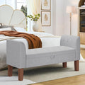 Awonde Armed Storage Bench for Bedroom Entryway Living Room Upholstered Tufted by YongchuangInternational