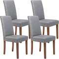 Parsons Kitchen Dining Chair Set Room Modern Upholstered Stylish Fabric High by SNUGWAY