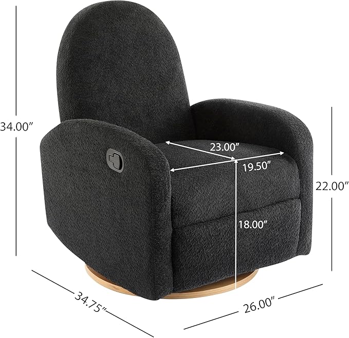 Christopher Knight Home Sidney Fabric Upholstered 360° Swivel Chair, Boucle - Image 2