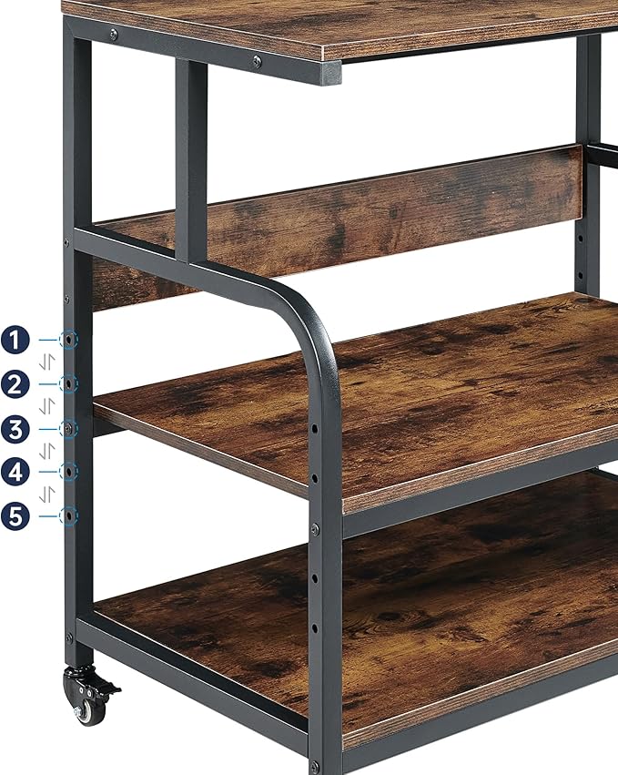 32.3" Wide Extra Large Printer Stand, 3 Tier Printer Table - Image 4