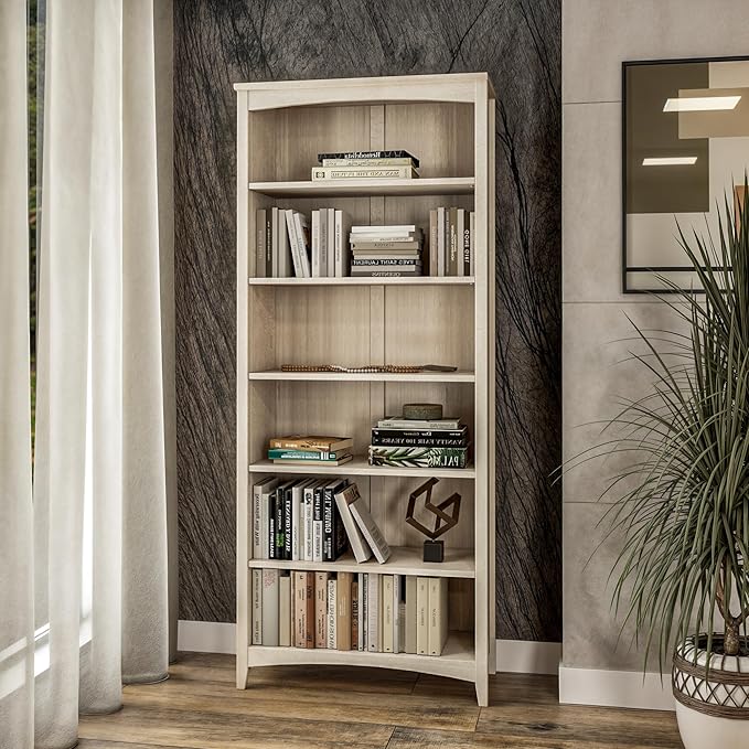 Camaflexi Shaker Style 6 Shelf Bookcase/Solid Wood / 72 inch Tall/Adjustable - Image 2