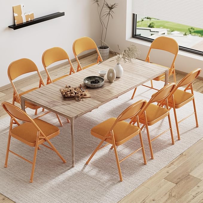 VECELO 4-Pack Folding Chairs Portable Metal - Image 7