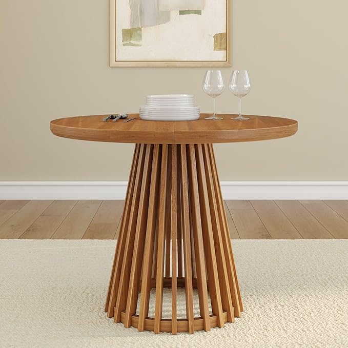 Plank+Beam Lido Round Dining Table, Minimalist Kitchen Table - Image 2