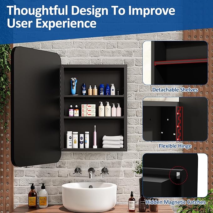 24x30 Inch Bathroom Medicine Cabinet - Image 6