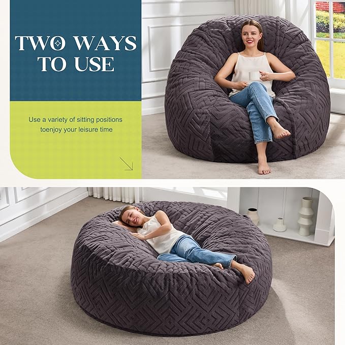 Hobestluk Bean Bag Chairs Adults Beanbag Chair - Image 3