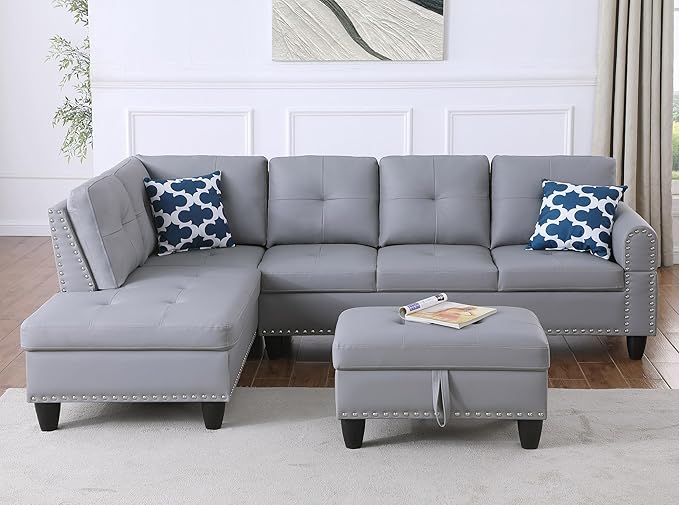 Ball & Cast 98" L Shaped Sectional Couch - Image 3