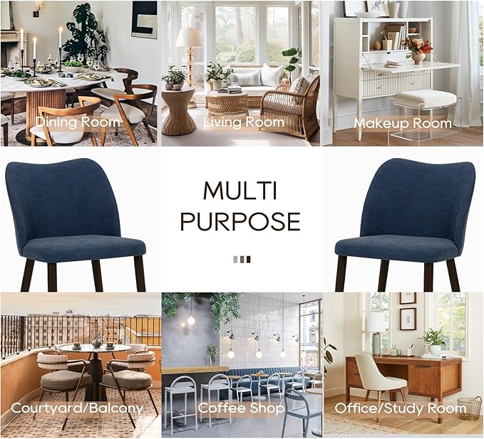 COLAMY Upholstered Dining Chairs Set of 2, Modern PU Leather Dining Room - Image 7